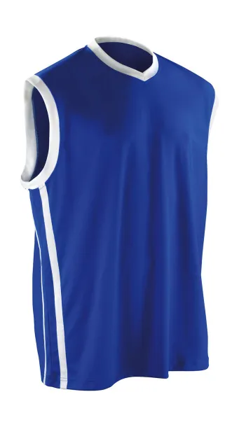  Men's Quick Dry Basketball Top - Spiro Royal Bijela