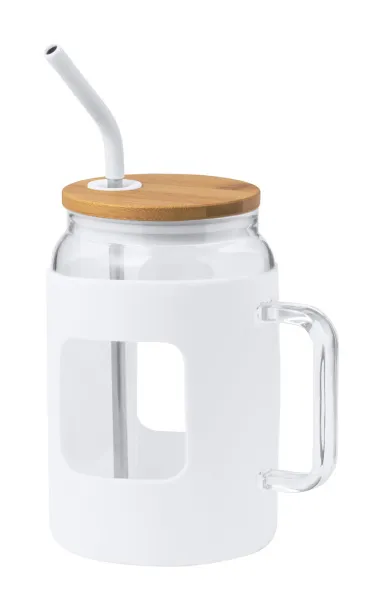 Jacin mason jar cup White