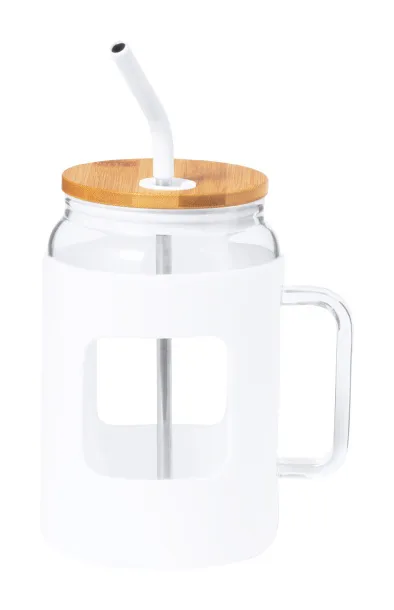 Jacin mason jar cup White