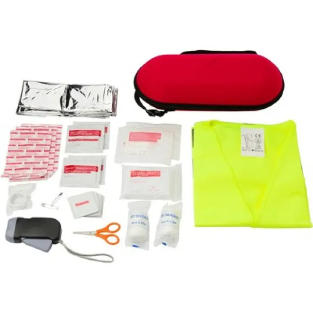  Car emergency first aid kit, 40 pcs Crvena