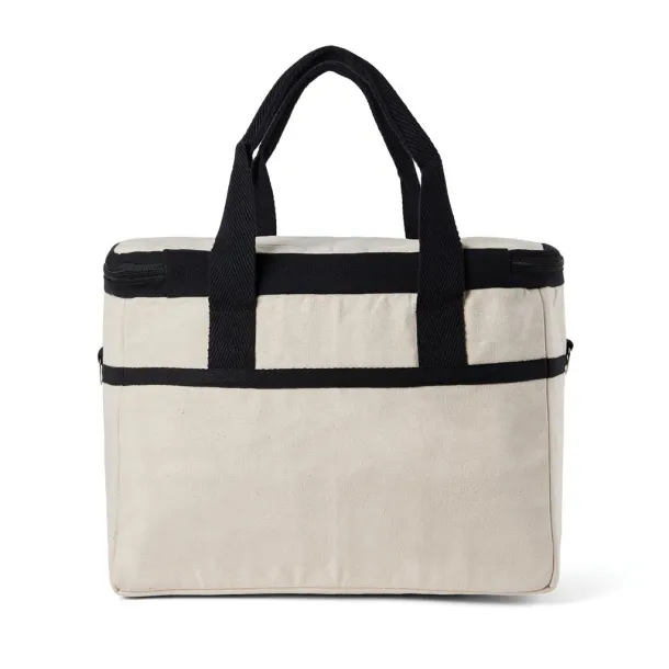  VINGA Volonne AWARE™ recycled canvas cooler basket - Vinga off white, black Black