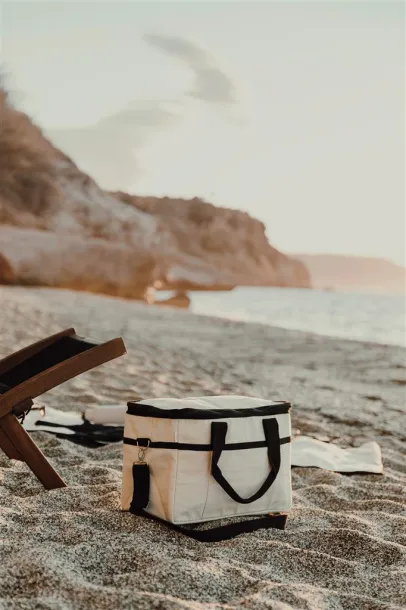  VINGA Volonne AWARE™ rashladna torba od recikliranog platna - Vinga off white, black Crna