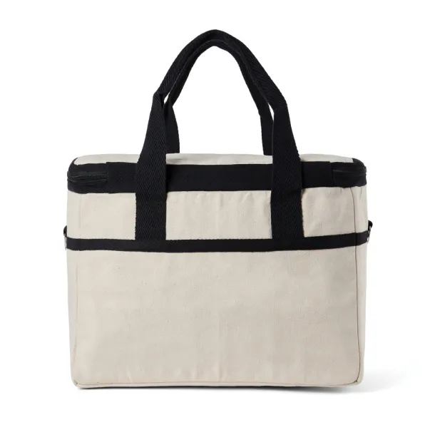  VINGA Volonne AWARE™ recycled canvas cooler basket - Vinga off white, black Black