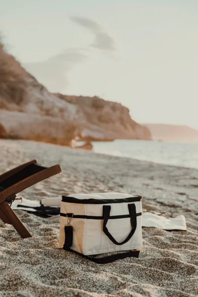  VINGA Volonne AWARE™ rashladna torba od recikliranog platna - Vinga off white, black Crna