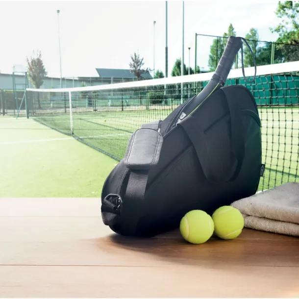 MILL 600D RPET torba za tenis Crna