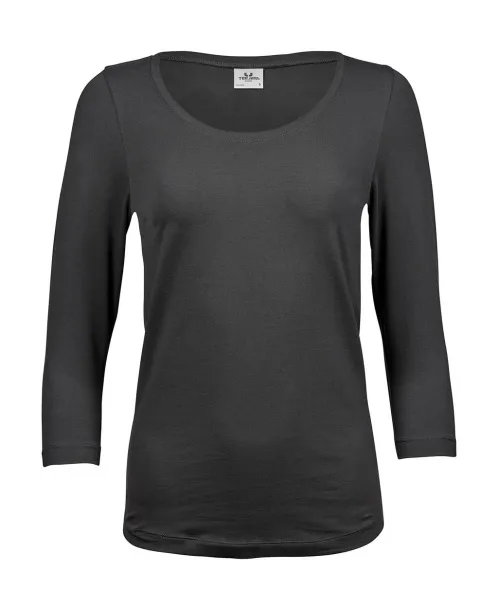  Ženska majica s 3/4 rukavima, 195 g/m² - Tee Jays Tamno siva