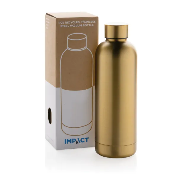  RCS Recycled stainless steel Impact vacuum bottle - XD Collection Gold 