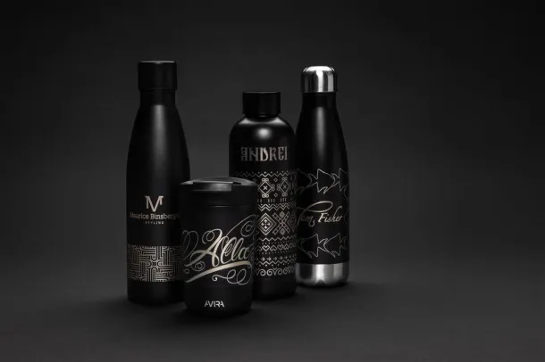  Impact vakuum boca od RCS recikliranog nehrđajućeg čelika, 500 ml - XD Collection Crna
