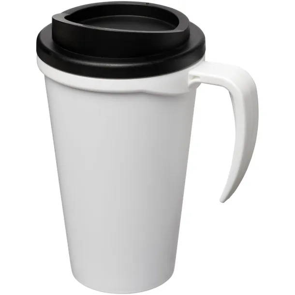 Americano® Grande 350 ml insulated mug - Unbranded White Solid black