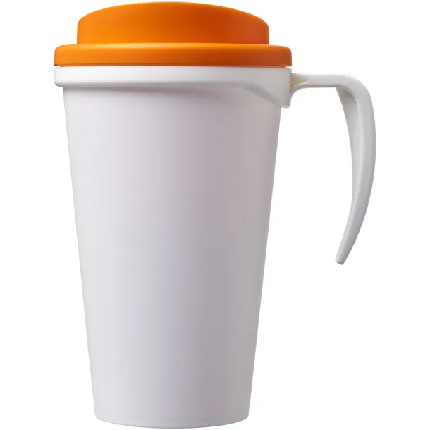 Americano® Grande 350 ml insulated mug - Unbranded White Orange