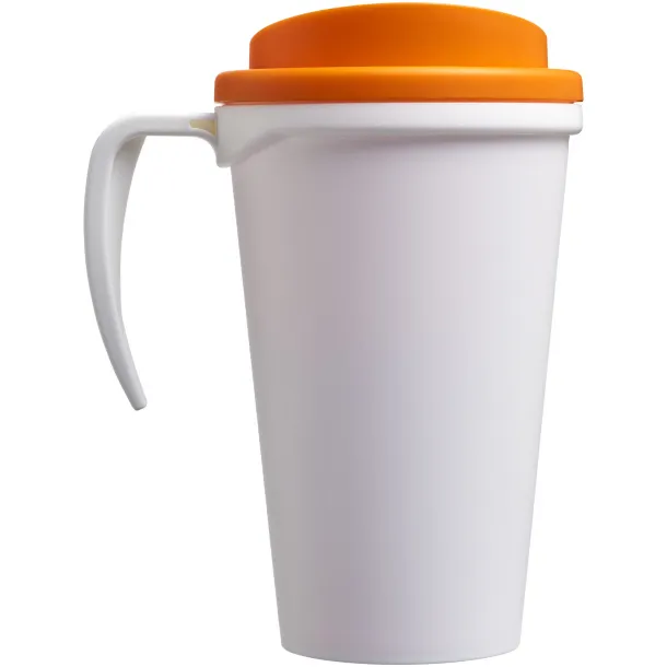 Americano® Grande 350 ml insulated mug - Unbranded White Orange