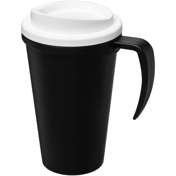 Americano® Grande 350 ml insulated mug - Unbranded Solid black White