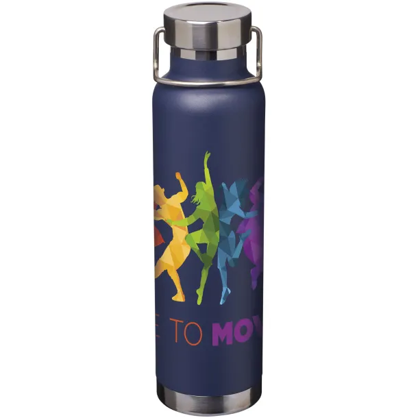 Thor 650 ml copper vacuum insulated sport bottle Navy Blue