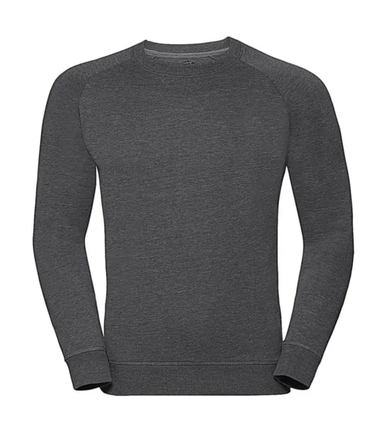  Men's HD Raglan Sweat - Russell  Grey Marl