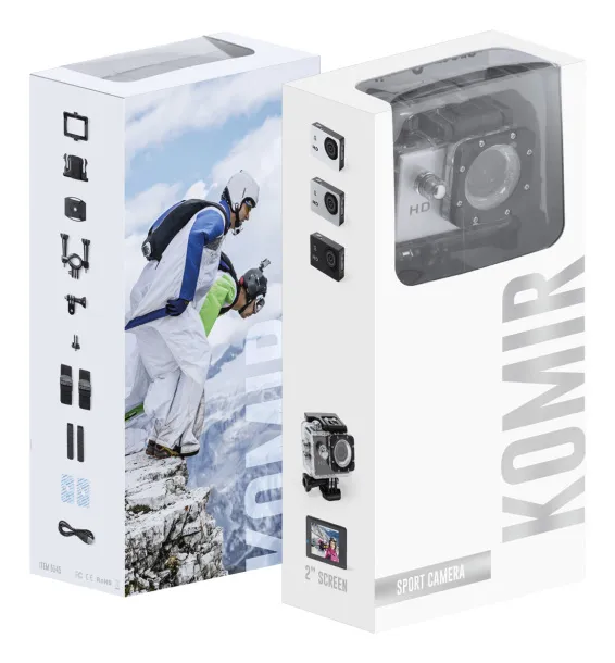 Komir sports camera White Black