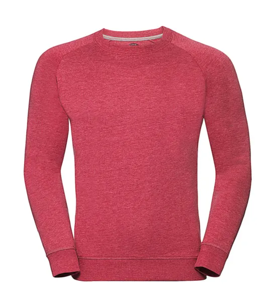  Men's HD Raglan Sweat - Russell  Red Marl