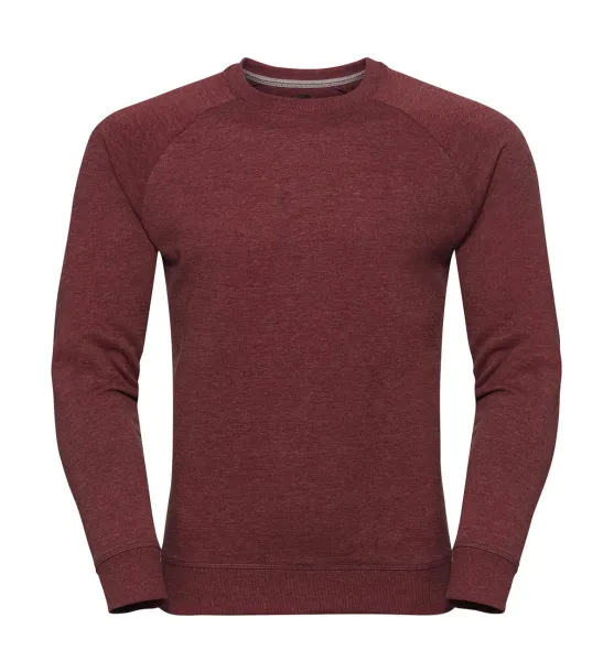  Men's HD Raglan Sweat - Russell  Maroon Marl