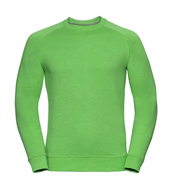  Men's HD Raglan Sweat - Russell  Green Marl