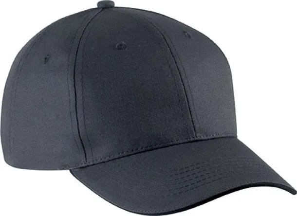  SANDWICH PEAK CAP - 6 PANELS - K-UP Tamno siva Black