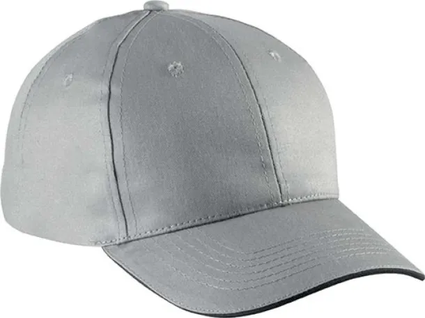  SANDWICH PEAK CAP - 6 PANELS - K-UP Light Grey Tamno siva