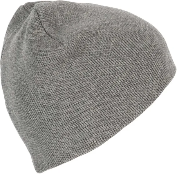  KNITTED ORGANIC COTTON BEANIE - K-UP Alloy Grey Heather