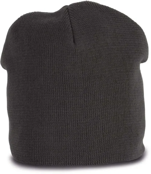  KNITTED ORGANIC COTTON BEANIE - K-UP Tamno siva