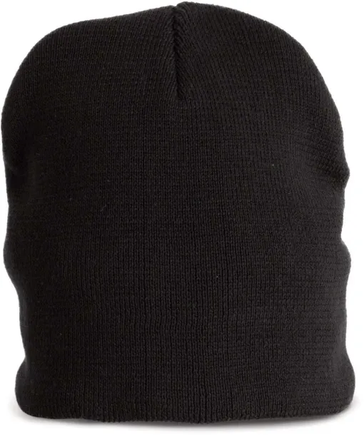  KNITTED ORGANIC COTTON BEANIE - K-UP Black