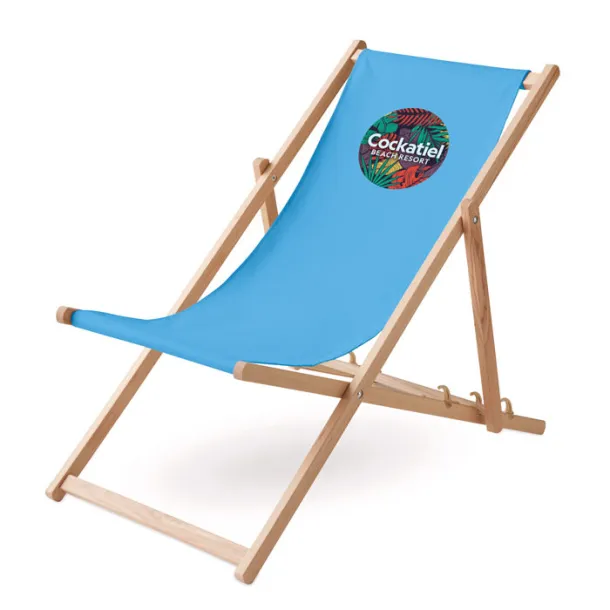 HONOPU Beach chair in wood Turquoise