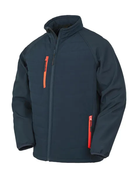  Black Compass Padded Softshell - Result Genuine Recycled Navy Crvena