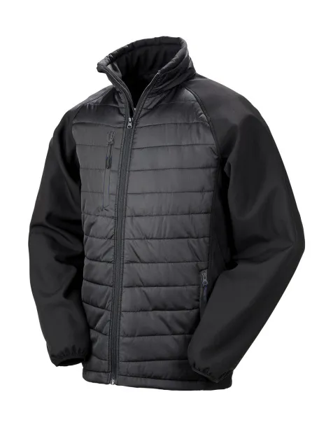 Black Compass Padded Softshell - Result Recycled Black Black