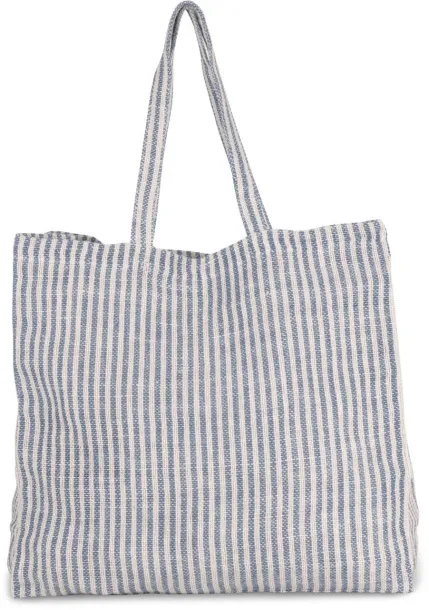  JUCO STRIPED SHOPPER BAG, 380 g/m2 - Kimood Iris Blue Natural