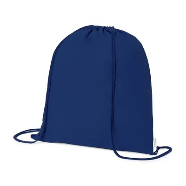  Organic cotton drawstring bag navy blue