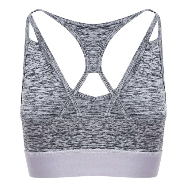  Crop top za djevojčice s križnim leđima - Just Cool Grey Melange