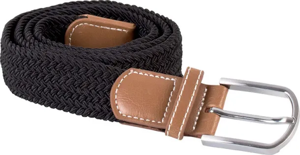  BRAIDED ELASTICATED BELT - K-UP Black