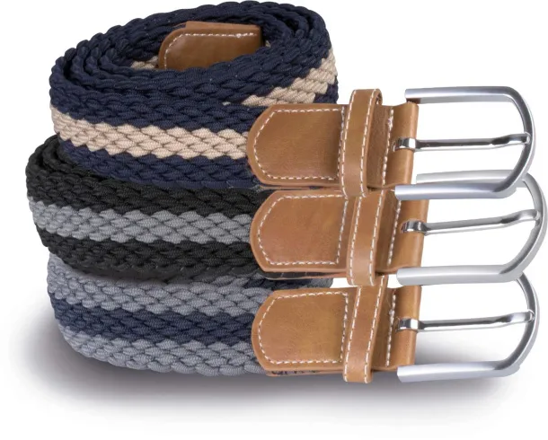  BRAIDED ELASTICATED BELT - K-UP Mid Grey Navy