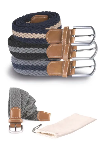  BRAIDED ELASTICATED BELT - K-UP Mid Grey Navy