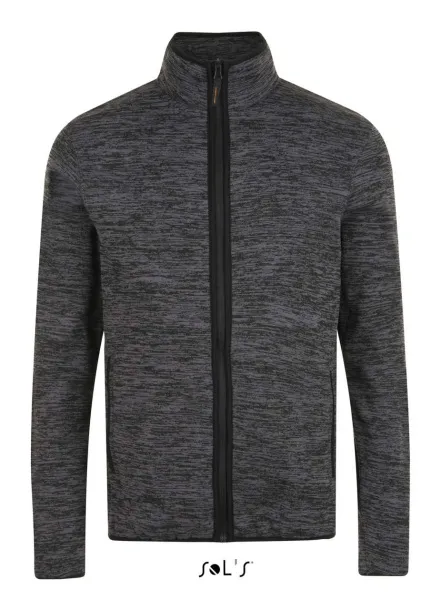 SOL'S TURBO  KNITTED FLEECE JACKET - SOL'S Tamno siva Black