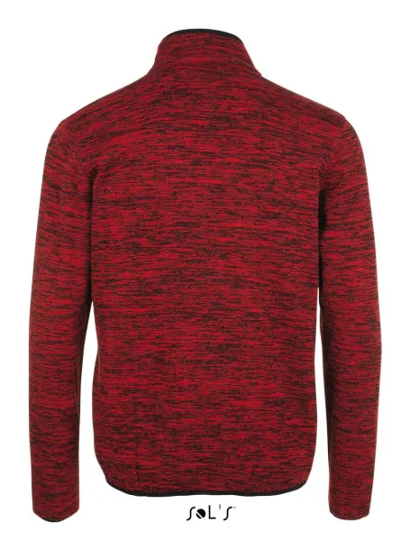 SOL'S TURBO  KNITTED FLEECE JACKET - SOL'S Red Black