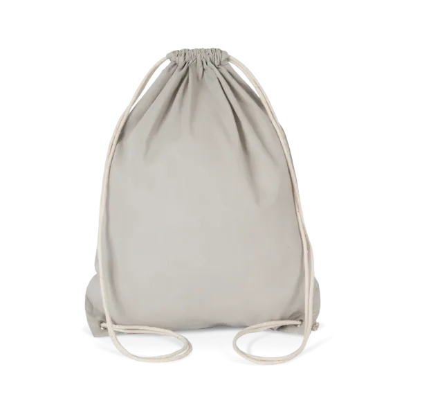  COTTON DRAWSTRING BACKPACK - Kimood Snow Grey