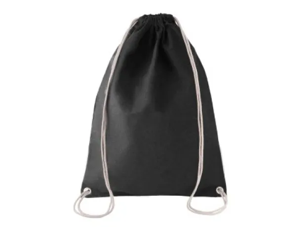  COTTON DRAWSTRING BACKPACK - Kimood Black