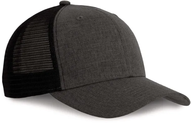  URBAN TRUCKER CAP - 6 PANELS - K-UP Steel Grey Heather Black