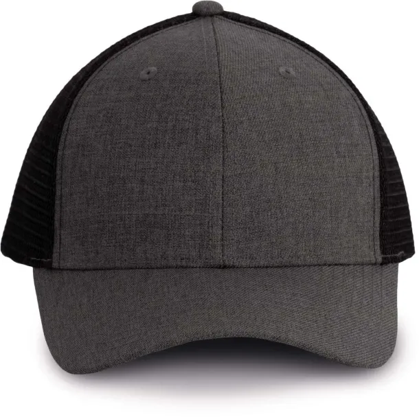  URBAN TRUCKER CAP - 6 PANELS - K-UP Steel Grey Heather Black