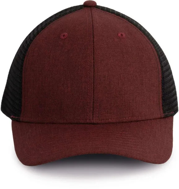  URBAN TRUCKER CAP - 6 PANELS - K-UP Tawny Port Heather Black