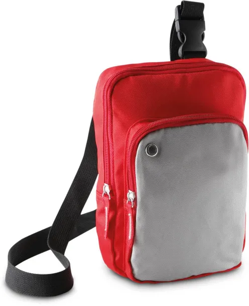  SHOULDER BAG - Kimood Red Light Grey