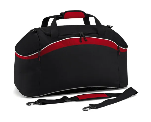  Teamwear Holdall - Bagbase Black Classic Red