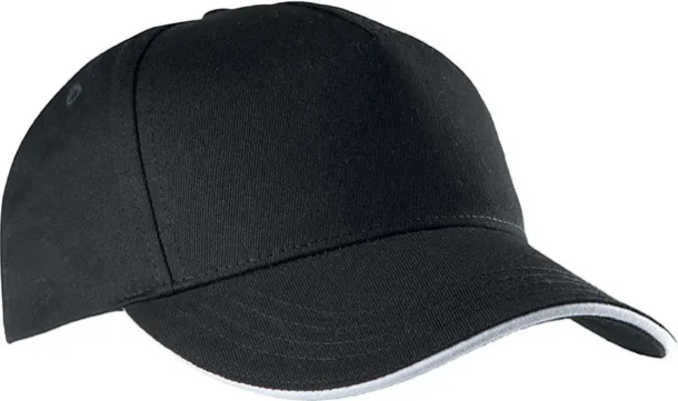  SANDWICH PEAK CAP - 5 PANELS - K-UP Black White