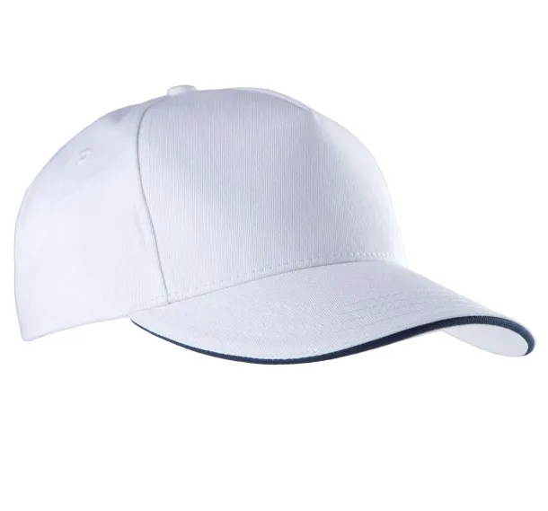  SANDWICH PEAK CAP - 5 PANELS - K-UP White Navy