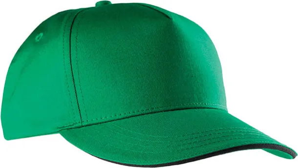  SANDWICH PEAK CAP - 5 PANELS - K-UP Kelly Green Black