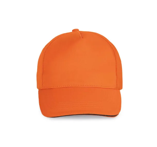  SANDWICH PEAK CAP - 5 PANELS - K-UP Orange Tamno siva