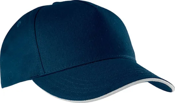  SANDWICH PEAK CAP - 5 PANELS - K-UP Navy White